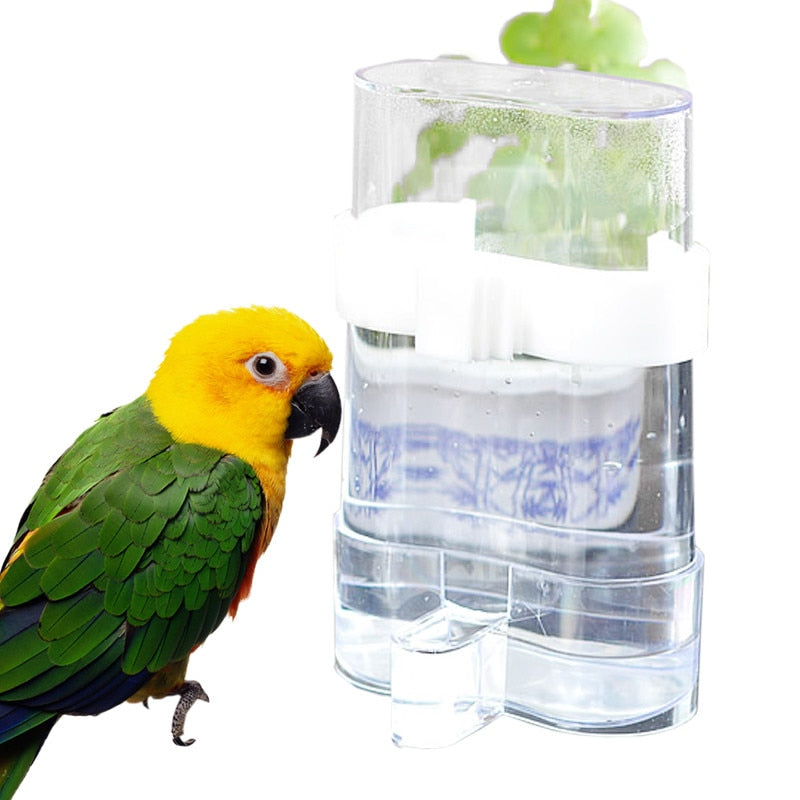 Misterolina Acrylic Bird Feeders And Automatical Waterers Drinking Bowls For Birds Pet Accessories Lovebird Pets Supplies Hot