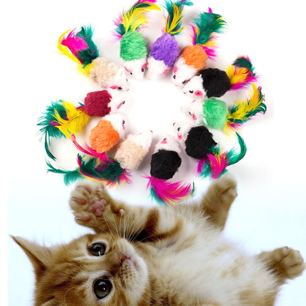10 Pcs Cat toys False Mouse Interactive Mini Funny  Animal Playing Toys For Cats Kitten