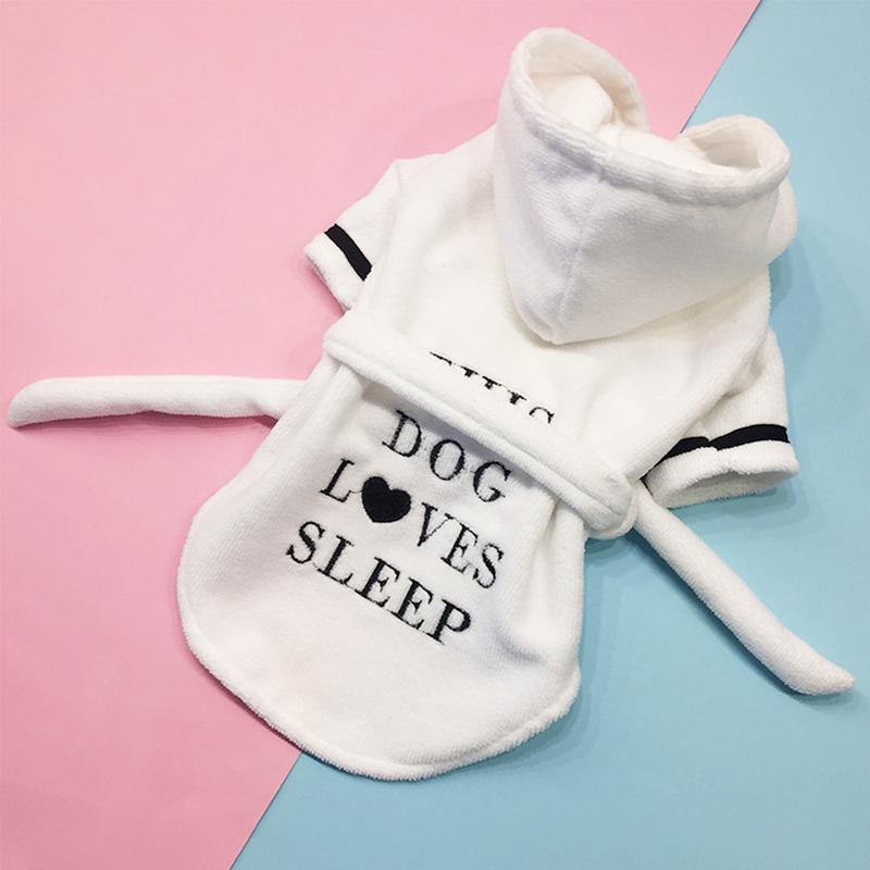 2019 Pet Bathrobe Coral Cashmere Thickened Pet Hoodie Nightgown Pajama Dog Bathrobe Super Absorbent Towel for puppy Dogs Cats