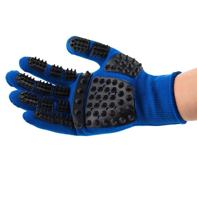 1pc Pet Grooming Gloves Bath Massage Thickened Scratch Resistant Cats Dogs Floating Hair Removing Gloves