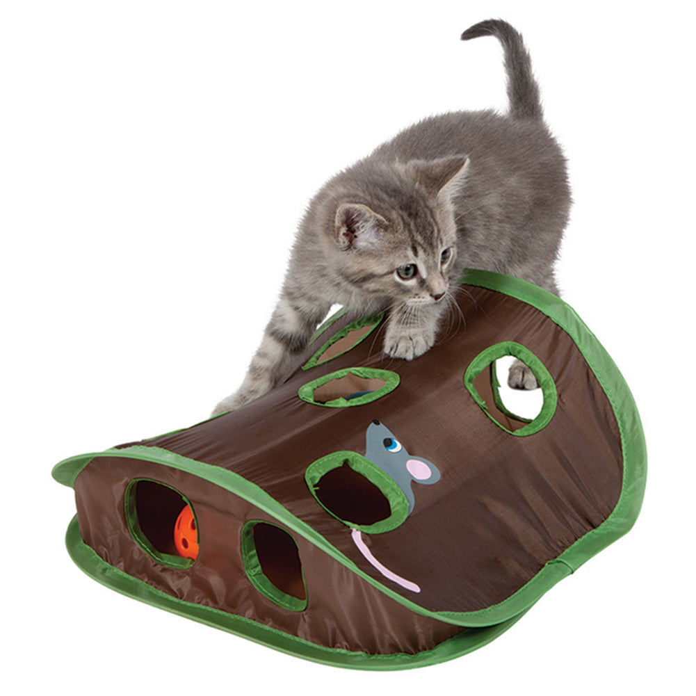 Funny Pet Cat Mice Intelligence Educational Toys Play Bell Tent With 9 Holes Tunnel  Pet Cat Play Toys Supplies #20